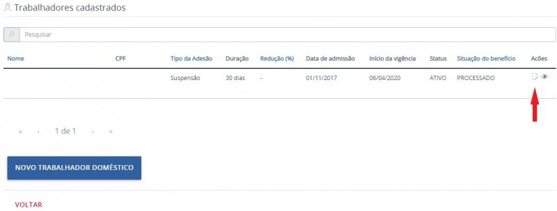 Alterar suspensão de contrato Alterar suspensão de contrato